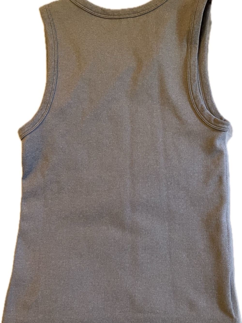 bebe Gray Ribbed Tank Top - Picture 2 of 4
